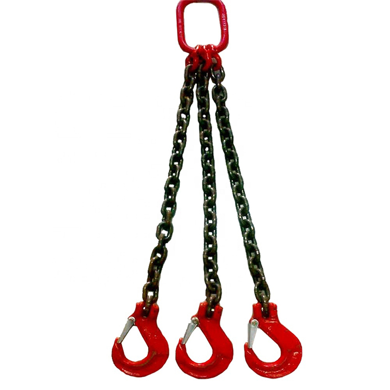 Grade 100 QOO Chain Sling - Quad Leg Oblong Master Link on Top and